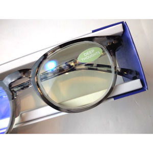 Readerest Blue Light Blocking Reading Glasses Deep Thoughts +3.50 Magnification